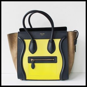 🆕 {Céline} Tri-Color Leather Luggage Tote Handbag